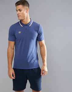 Футболка-поло из пике с кантом Umbro - Синий