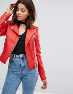 Байкерская куртка из искусственной кожи Miss Selfridge - Темно-синий