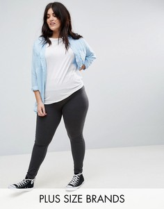 Леггинсы с завышенной талией New Look Curve - Серый