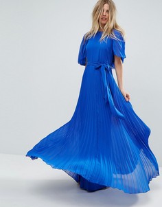 Плиссированное платье макси с рукавами клеш ASOS - Мульти