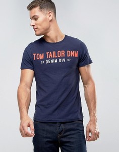Футболка с принтом логотипа Tom Tailor - Синий