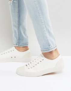 Белые парусиновые кеды Fred Perry Hughes - Белый