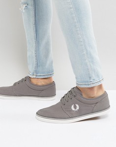 Серые парусиновые кеды Fred Perry Stratford - Серый