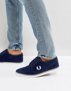 Синие замшевые кеды Fred Perry Stratford - Синий