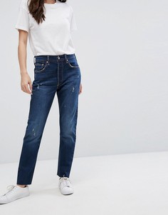 Зауженные джинсы с потертой отделкой Levis 501 - Синий Levis®