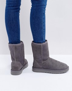 Серые ботинки UGG Classic Short II - Серый