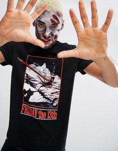 Свободная футболка с принтом Friday The 13th ASOS Halloween - Черный
