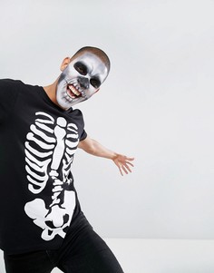 Свободная футболка с принтом скелета ASOS Halloween - Черный