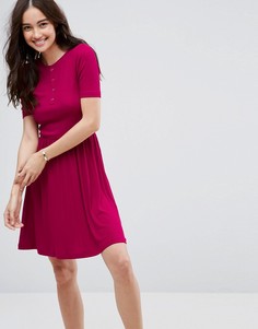 Свободное платье мини с кнопками ASOS - Красный