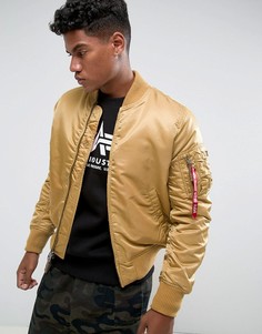 Золотистый бомбер узкого кроя Alpha Industries MA-1 VF59 - Золотой