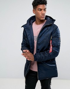 Темно-синяя парка с капюшоном Alpha Industries N3-B PM - Темно-синий