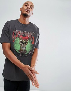 Оверсайз-футболка с принтом Halloween Guns N Roses ASOS - Черный