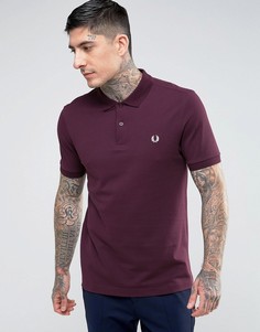 Бордовая облегающая футболка-поло Fred Perry - Красный
