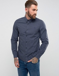 Синяя рубашка в клетку Fred Perry - Синий