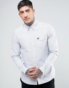 Белая оксфордская рубашка в полоску Fred Perry - Белый