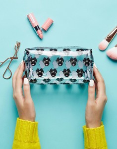 Прозрачная косметичка с мопсом New Look - Черный