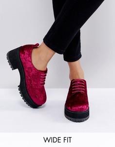 Туфли на шнуровке для широкой стопы ASOS OMEGA - Розовый