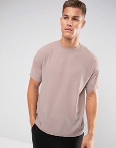 Розовая оверсайз-футболка из крепа ASOS - Розовый