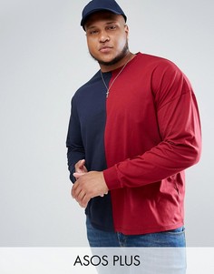 Лонгслив со свободными рукавами ASOS PLUS - Красный