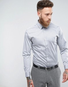 Строгая рубашка узкого кроя из немнущейся ткани Jack &amp; Jones Premium - Серый