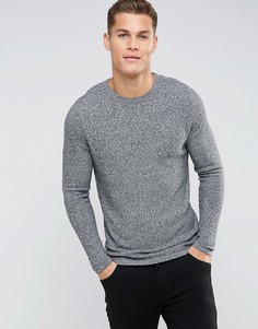 Джемпер из вафельного трикотажа Jack &amp; Jones - Серый
