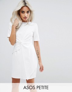 Короткое приталенное платье ASOS PETITE - Белый