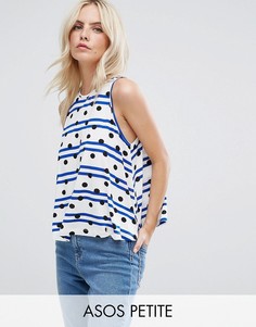 Топ без рукавов с принтом ASOS PETITE - Мульти