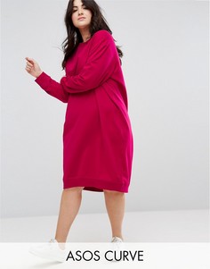 Трикотажное платье ASOS CURVE - Розовый