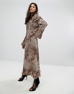 Платье с леопардовым принтом Gestuz - Мульти