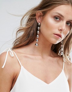 Серьги-подвески с шарами ALDO Daollan - Серебряный