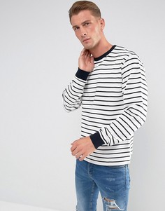 Свитшот в полоску ASOS - Темно-синий