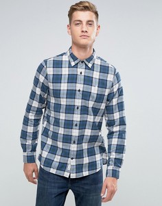 Синяя фланелевая рубашка классического кроя в клетку Jack Wills Salcombe - Синий