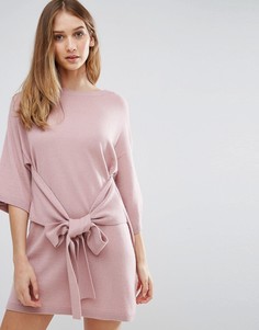 Платье-рубашка оверсайз с завязками Ted Baker - Розовый