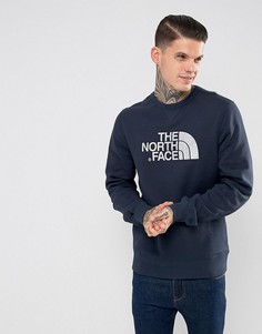 Темно-синий свитшот с круглым вырезом и логотипом The North Face - Темно-синий