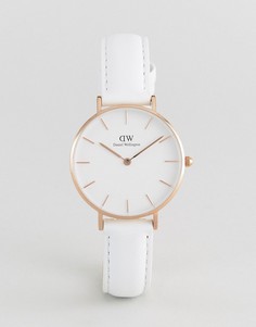 Часы с белым кожаным ремешком Daniel Wellington DW00100189 32мм - Белый