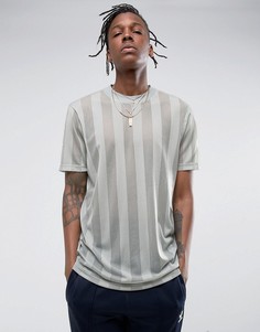 Удлиненная сетчатая футболка мятного цвета ASOS - Зеленый
