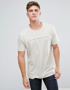 Бежевая футболка с логотипом Abercrombie &amp; Fitch - Бежевый