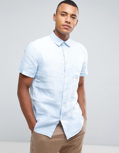 Рубашка с короткими рукавами из 100% льна Celio - Синий