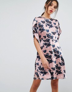 Платье с короткими рукавами Essentiel Antwerp Olapola - Коричневый