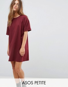 Платье-футболка с отворотами на рукавах ASOS PETITE Ultimate - Красный