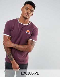 Красная обтягивающая футболка с маленьким логотипом Ellesse - Красный