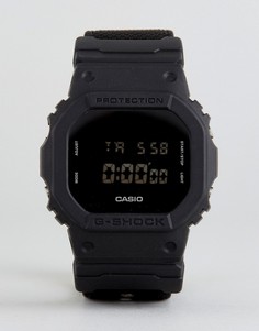 Часы с черным парусиновым ремешком G-Shock DW-5600BBN-1ER - Черный