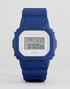 Синие цифровые часы с силиконовым ремешком G-Shock DW-5600M-2ER - Синий