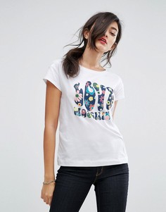 Футболка с принтом Love Moschino Hippy Love - Белый