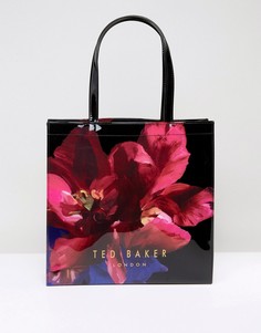 Большая сумка с цветочным принтом Ted Baker - Черный