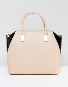 Маленькая кожаная сумка-тоут Ted Baker - Коричневый