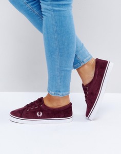 Бархатные кроссовки Fred Perry Aubyn - Красный