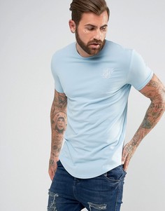 Обтягивающая футболка с логотипом SikSilk - Синий