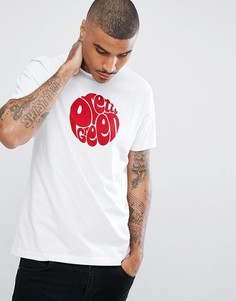 Белая трикотажная футболка с короткими рукавами и логотипом Pretty Green - Белый