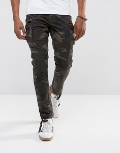 Камуфляжные брюки-карго слим Jack &amp; Jones Intelligence - Зеленый